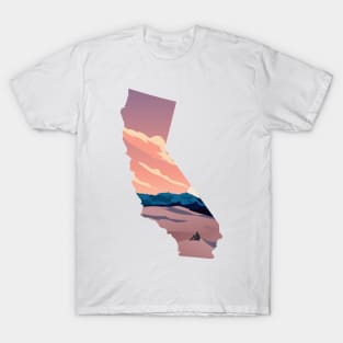 Death Valley National Park California State Border Art T-Shirt